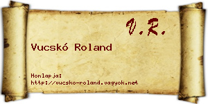 Vucskó Roland névjegykártya