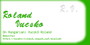 roland vucsko business card