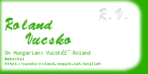 roland vucsko business card